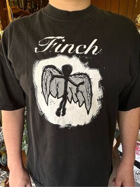 Vintage 2000s Finch What It Is To Burn Post Hardcore Emo Band Tee